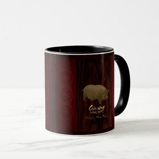 Fûts Cochon Année Viêt-namien salut Mug (Devant droit)