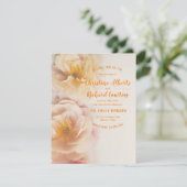 Fûts lointains Faire-part de mariage florale (Debout devant)