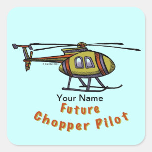 Futur autocollant de pilote d'hélicoptère