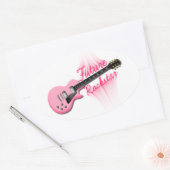 Futur autocollant rose de la guitare rose Rockstar (Enveloppe)