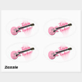 Futur autocollant rose de la guitare rose Rockstar (Feuille)