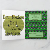 Futur Champion des Bowles de pelouse, carte d'anni (Intérieur)