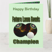 Futur Champion des Bowles de pelouse, carte d'anni (Devant)