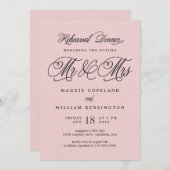 Futur Dîner de répétition M. et Mme Invitation (Devant / Derrière)
