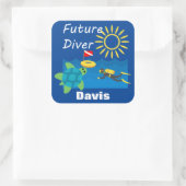 Futur Diver Design - Stickers Carrés (Sac)