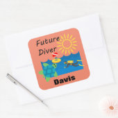 Futur Diver Design - Stickers Carrés (Enveloppe)