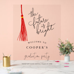 Futur est brillant Rouge Tassel Grad Party
