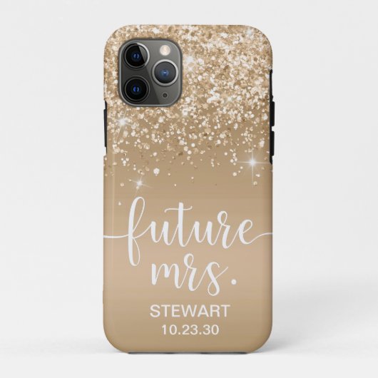 Futur Étui Madame Gold Glitter Case-Mate iPhone (Dos)