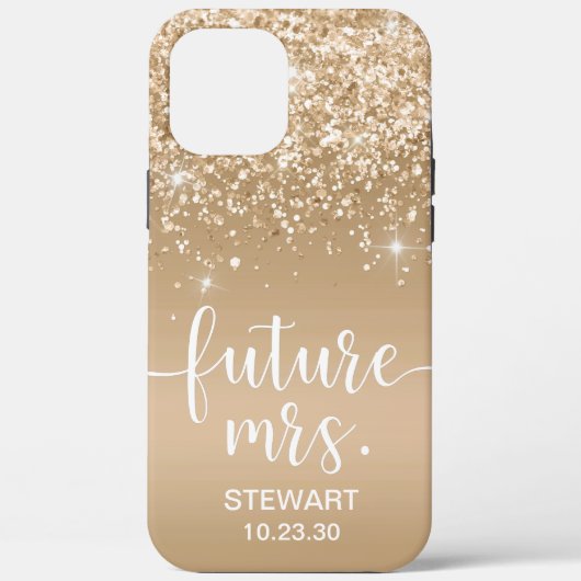 Futur Étui Mrs Gold Glitter Case-Mate iPhone (Verso)