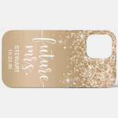 Futur Étui Mrs Gold Glitter Case-Mate iPhone (Verso (horizontal))