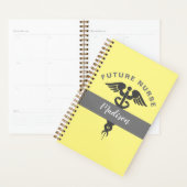 Futur infirmière Médicale Médicale Caduceus Nom ja (Devant avec enveloppe)