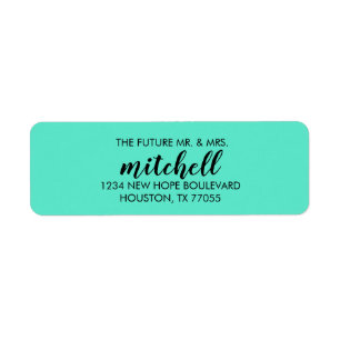 Futur M. & Mme Étiquettes d'adresse de retour TU