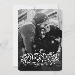 Futur M. & Mme fiançailles d'hiver invitations