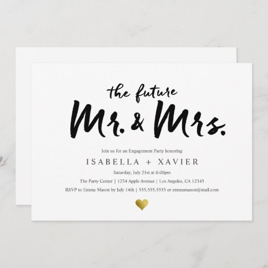 Futur M. & Mme | Invitation du parti Engagement (Devant / Derrière)