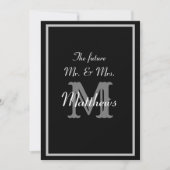 Futur M. Mme Monogram Élégantes invitations de mar (Devant)