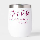 Futur maman baby shower nom date rose simple minim (Avant)
