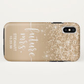 Futur Mme Étui Gold Glitter Case-Mate iPhone (Dos (Horizontal))