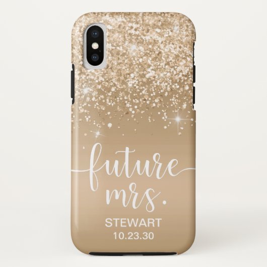 Futur Mme Étui Gold Glitter Case-Mate iPhone (Dos)