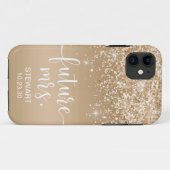Futur Mme Étui Gold Glitter Case-Mate iPhone (Dos (Horizontal))