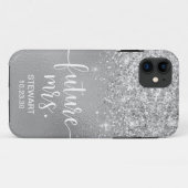 Futur Mme Étui Silver Glitter Case-Mate iPhone (Dos (Horizontal))