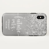 Futur Mme Étui Silver Glitter Case-Mate iPhone (Dos (Horizontal))