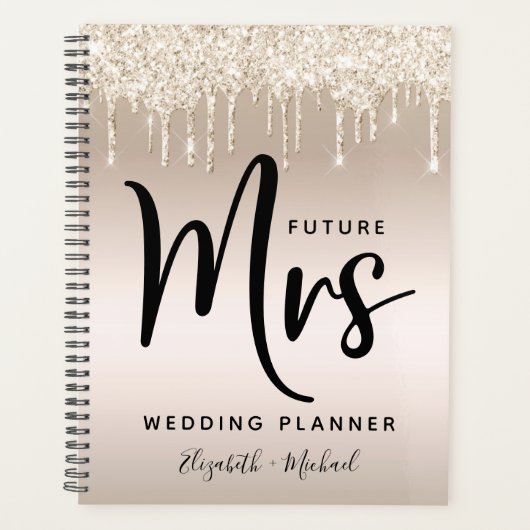 Futur Mme Gold Parties scintillant Drips Mariage (Devant)