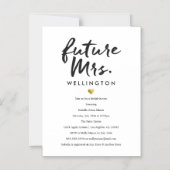 Futur Mme. | Invitation de douche nuptiale (Recto)