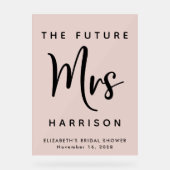 Futur Mme Teint Rose Fête de Mariage Bienvenue (Recto)