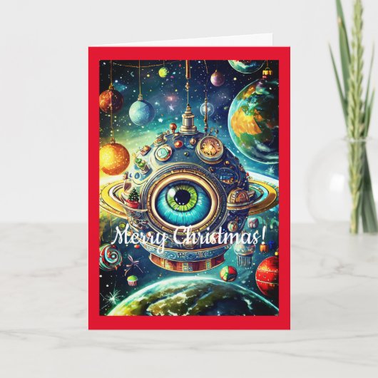 Futur Noël, Carte de voeux pliée de 5" x 7" (Devant)