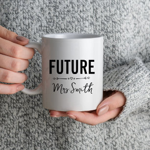 Futur personnalisé Mme Mug Avec nom Mariée à être