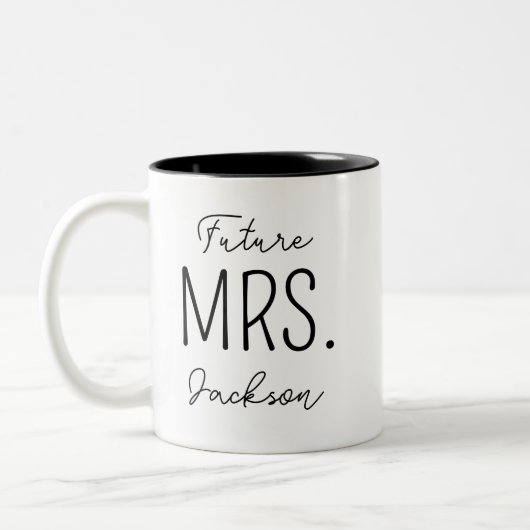 Futur Personnalisé Mme Mug Pour Fiance Coffee Mug (Gauche)