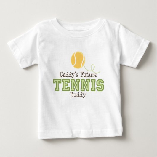Futur T-shirt de bébé d'ami du tennis du papa (Devant)