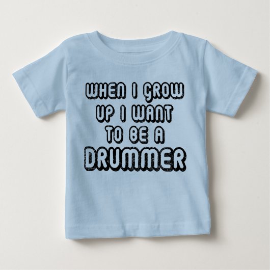 Futur T-shirt de bébé de musique de batteur (Devant)