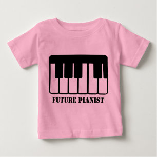 Futur T-shirt de bébé de pianiste