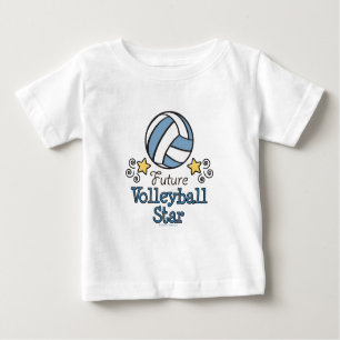 Futur T-shirt de bébé d'étoile de volleyball