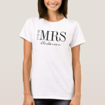 Futur T-shirt de la fête de la mariée de Mme Bride<br><div class="desc">Personnalisez le texte personnalisé ci-dessus. Vous pouvez trouver d'autres éléments de coordination dans notre collection "For The Future Mrs".</div>