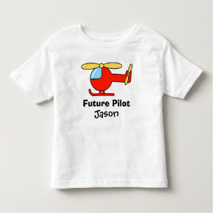 Futur t-shirt pilote pour enfants avec hélicoptère