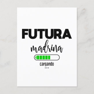 Futura madrina cargando briefkaart