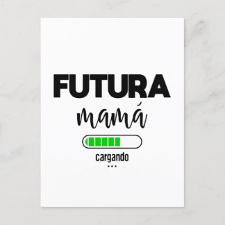 Futura mamá cargando briefkaart