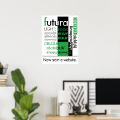 Futura Typografie-Poster Poster (Thuiskantoor)