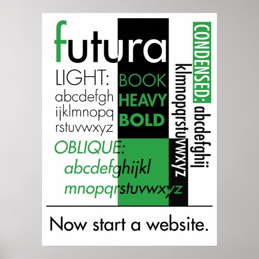 Futura Typografie-Poster Poster (Voorkant)