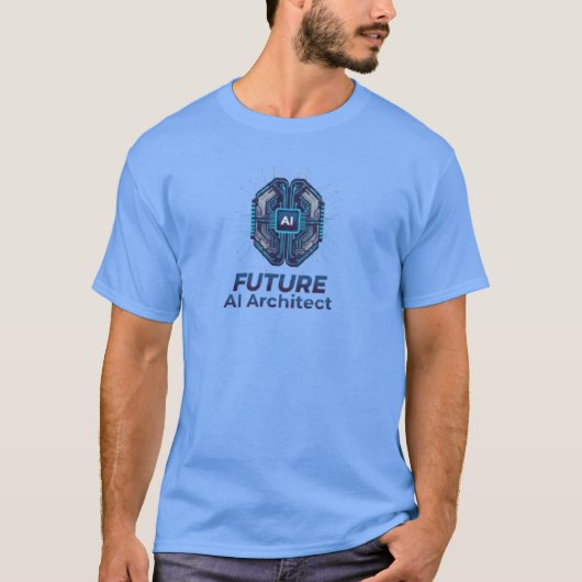 Future AI Architect - Futuristic Technology Design T-shirt (Voorkant)