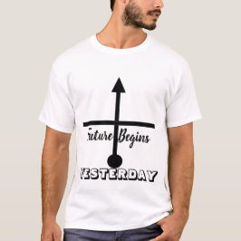 Future Begint Gisteren Minimalistische Tijdlijn Ku T-shirt