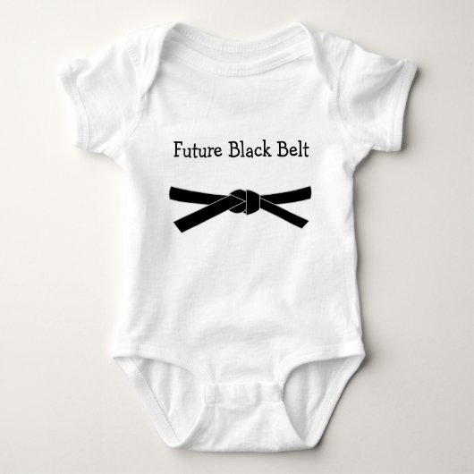Future Black Belt Baby Jersey Bodysuit (Voorkant)