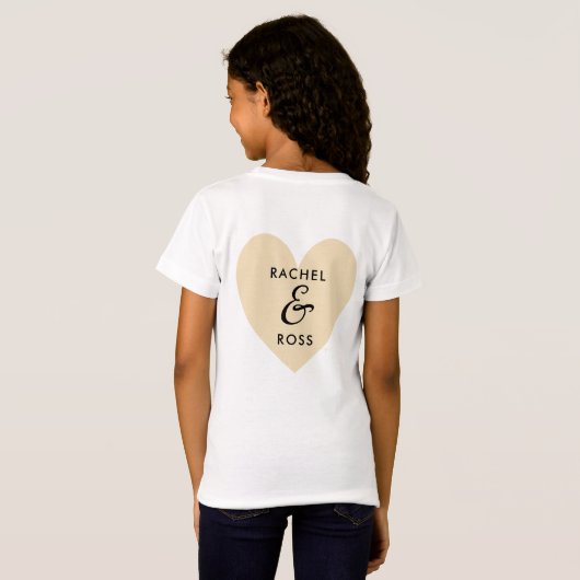 Future Bloemenmeisje bleek beige hart T-shirt (Achterkant volledig)