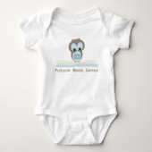 Future Book Lover Baby Boy Schattige Uil Shirt (Voorkant)