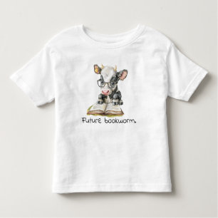 Future Bookworm Koe Reading Baby Kinder Shirts