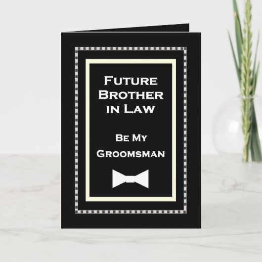 Future Borther-in-Law Groomsman Wedding Invitation (Devant)