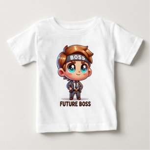 Future Boss Kinder T-shirt - Schattige Cartoon