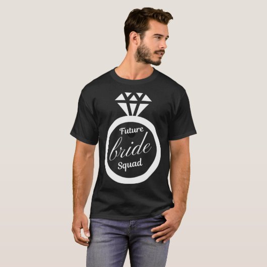 Future bride squad Future bride bridsmaid wedding T-shirt (Voorkant volledig)